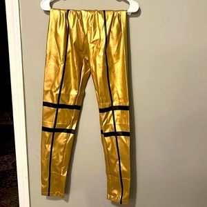 Gold and black pants